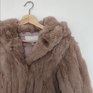 Hooded Faux Fur Jacket